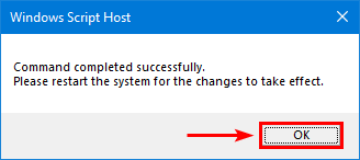 Windows Script Host popup showing remaining rearm count